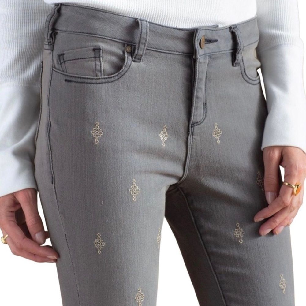 Sundance gray Audrey garden sequin jeans, size 32, primrose fit.